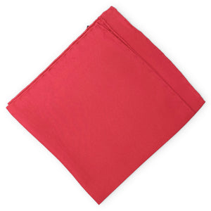 Solid: Silk Pocket Square - Red