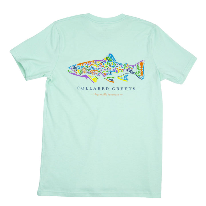 Rainbow Trout Short Sleeve T-Shirt Short Sleeve T-Shirts - Collared Greens American Made
