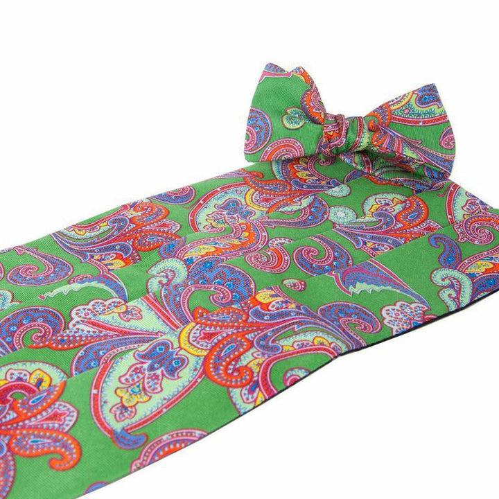 Wood Green Cummerbund and Bow Tie Set - Collared Greens