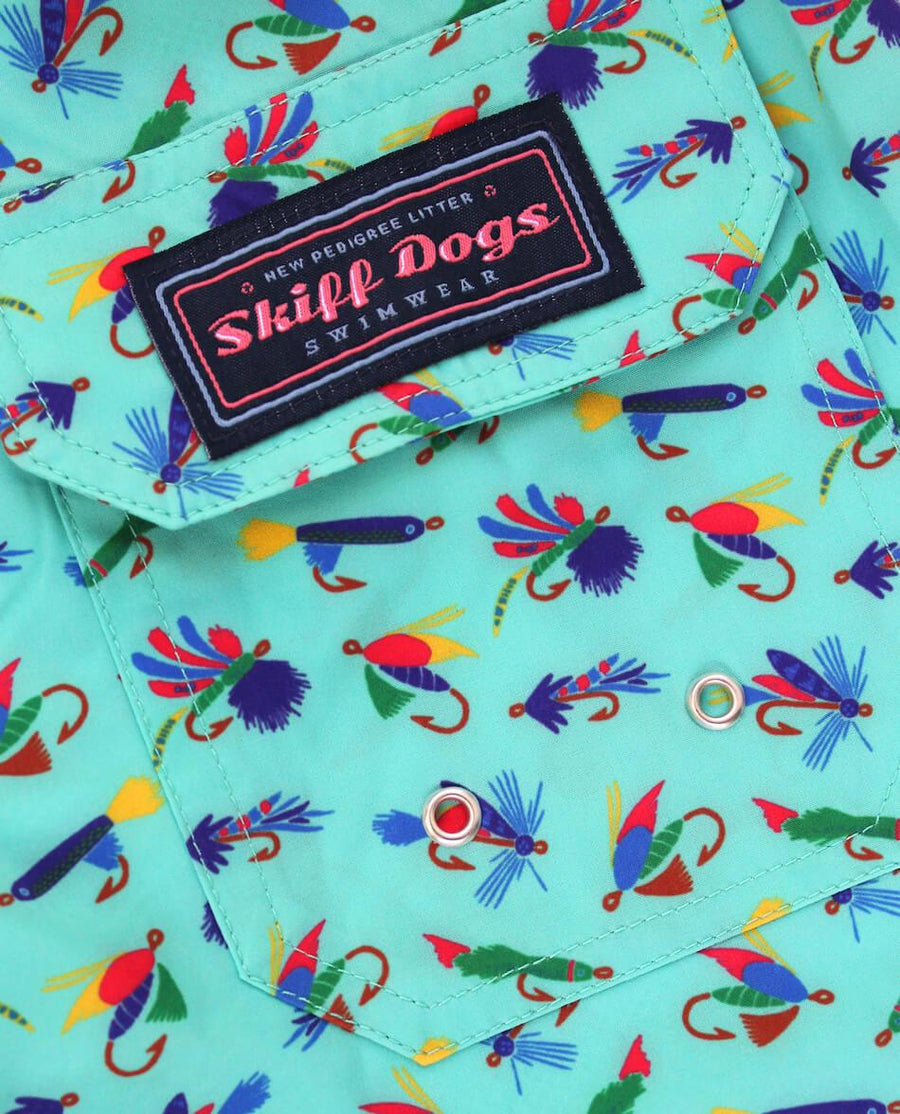 Let It Fly: Swim Trunks - Mint