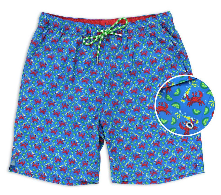 Drunken Crab: Swim Trunks - Blue