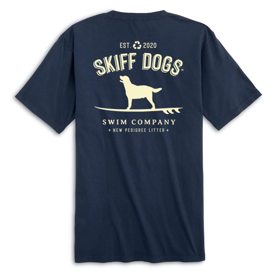 Hang Ten Hound: Pocket Short Sleeve T-Shirt - Navy