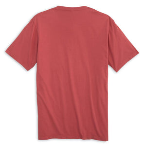Marlin Mayhem: Front Print Short Sleeve T-Shirt - Port Side Red