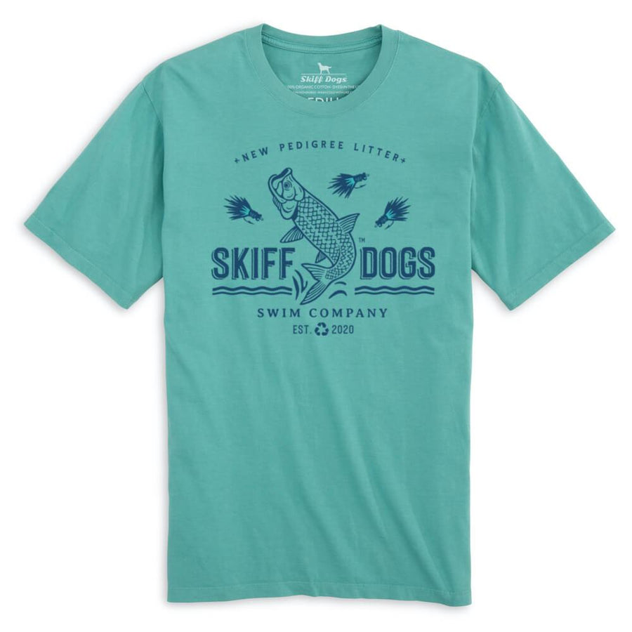 Tarpon Tricks: Front Print Short Sleeve T-Shirt - Seafoam