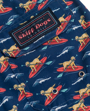 Doggy Paddle: Kid's Swim Trunks - Navy