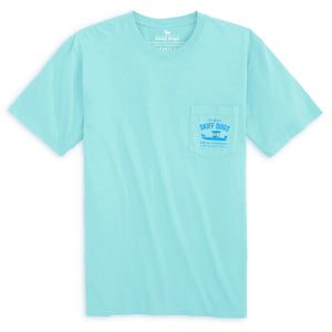 Skiff Dogs Hometown: Pocket Short Sleeve T-Shirt - Aquamarine/Blue