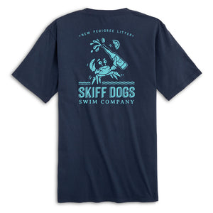 Drunken Crab: Short Sleeve T-Shirt - Navy