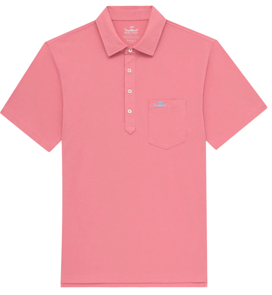 Skiff Dogs: Upcycled Surf Polo - Coral