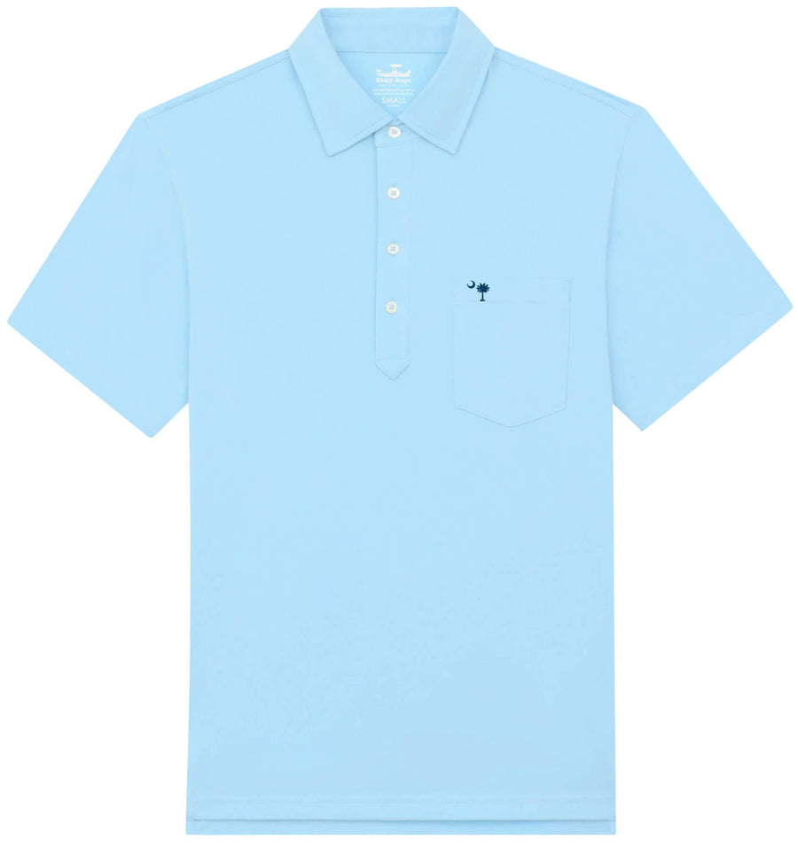 Upcycled Surf Polo: Palmetto Moon - Tidal