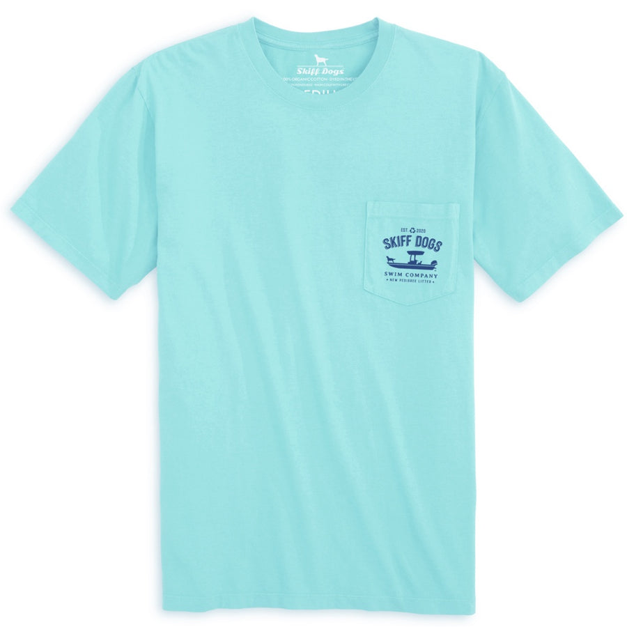Summer Catch: Pocket Short Sleeve T-Shirt - Aqua
