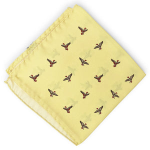 Red Heads: Silk Pocket Square - Yellow