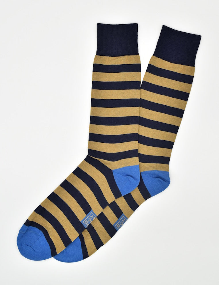 Last Call Stripe: Socks - Navy