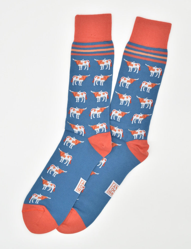 Longhorn Stable: Socks - Blue
