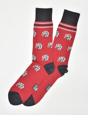 Elephant Stampede: Socks - Red