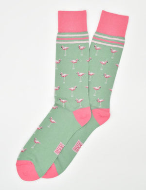 Flamingo Folly: Socks - Mint