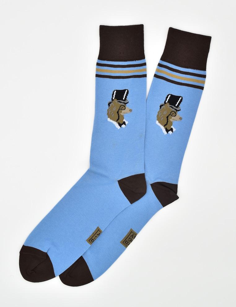 High Roller Bear: Socks - Blue