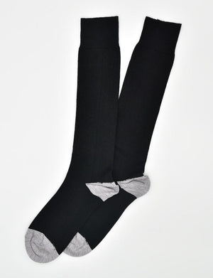 Pedigree Over the Calf Solid: Socks - Black