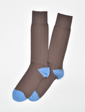 Pedigree Mid-Calf Solid: Socks - Brown