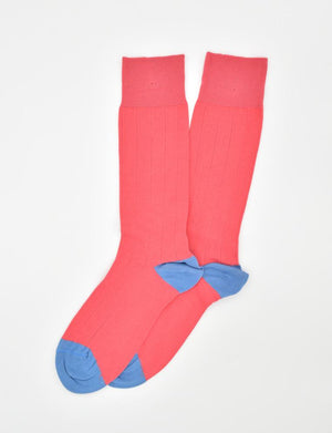Pedigree Mid-Calf Solid: Socks - Coral