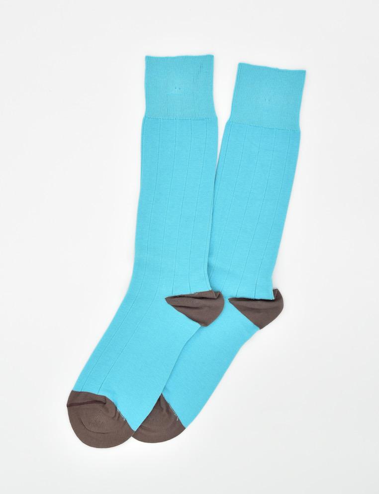 Pedigree Mid-Calf Solid: Socks - Turquoise
