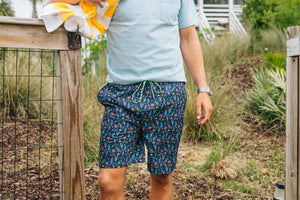 Tiki Happy Hour: Swim Trunks - Navy