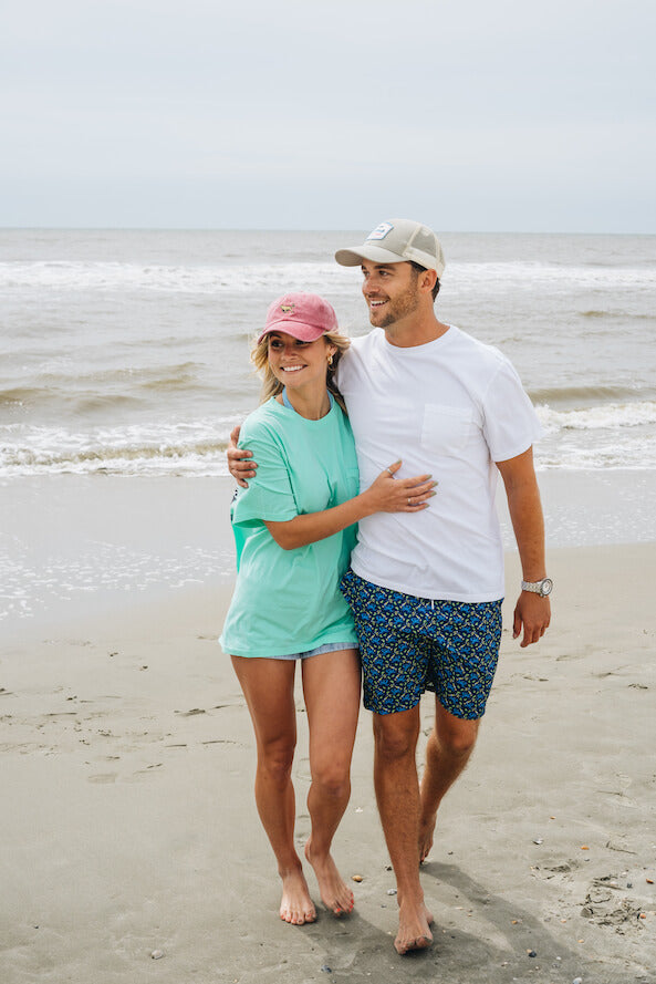 Spiny Lobster Season: Swim Trunks - Deep Blue