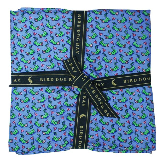 American Made Collared Greens Pocket Squares Blue Made in the USA