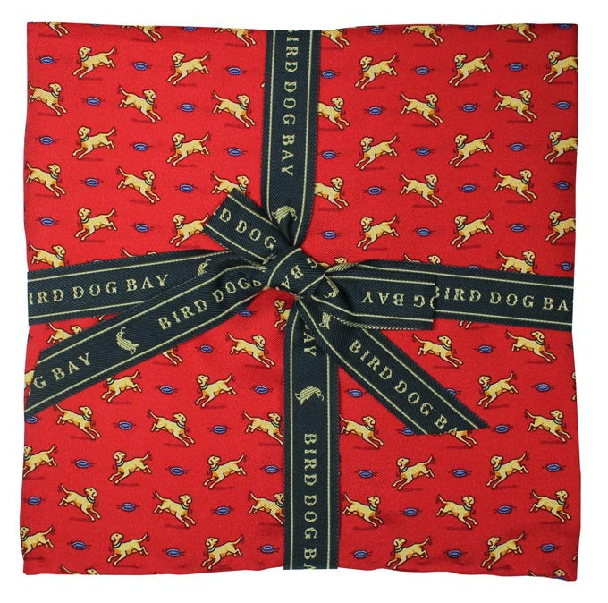 American Made Collared Greens Pocket Squares Red Made in the USA