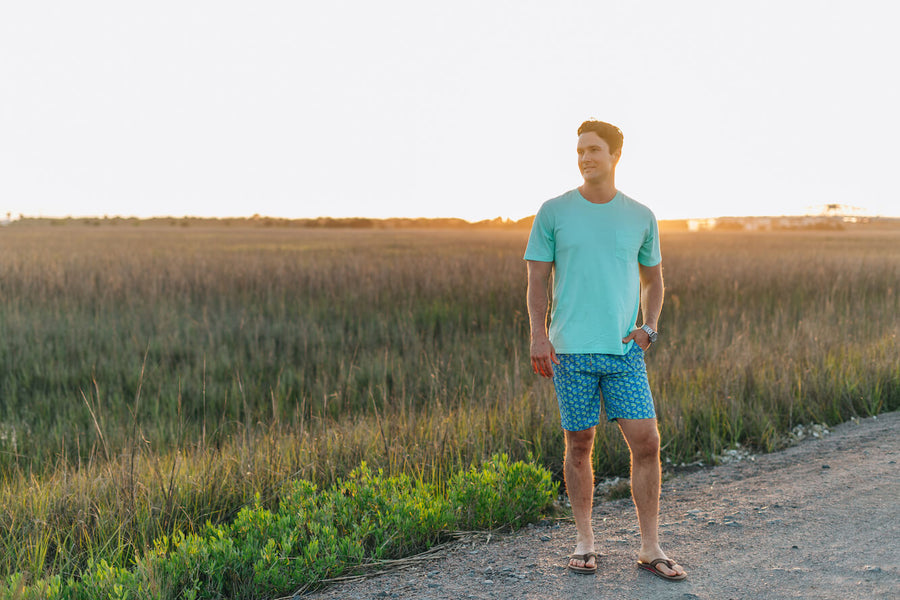 Mahi Migration: Swim Trunks - Blue