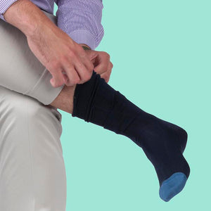 Pedigree Mid-Calf Solid: Socks - Turquoise