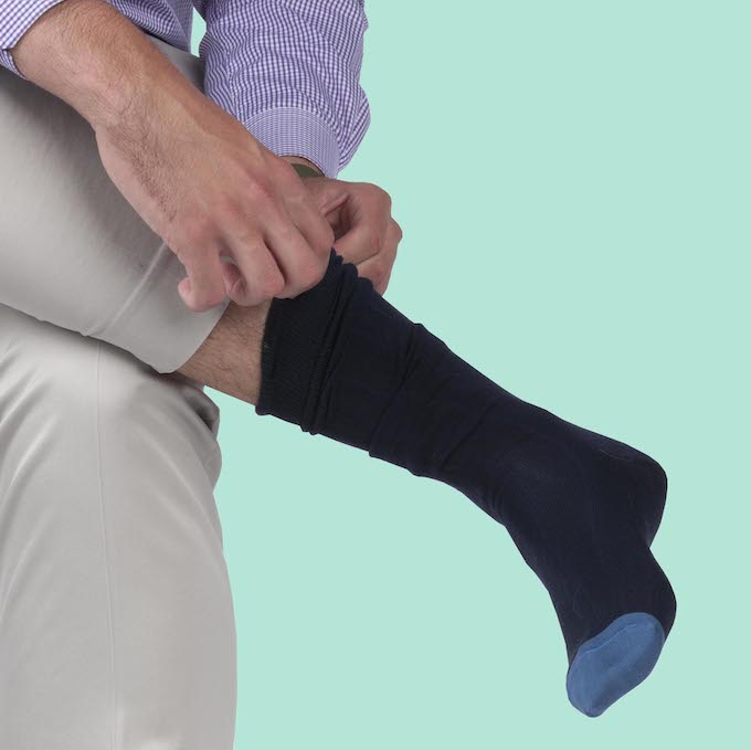 Pedigree Mid-Calf Solid: Socks - Blue