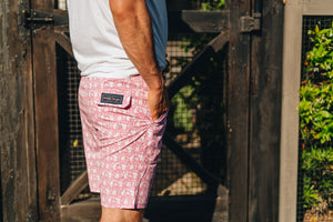 Pink Elephants: Swim Trunks - Pink