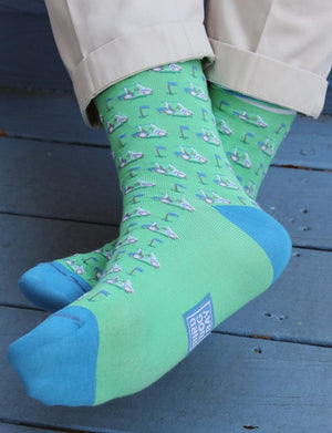 Marlin Madness: Socks - Turquoise
