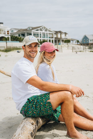 Tiki Happy Hour: Swim Trunks - Green (XL)